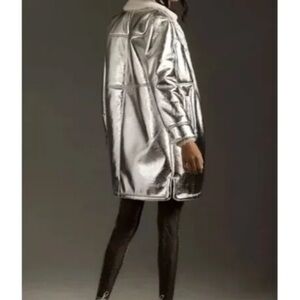 Metallic Silver Coat